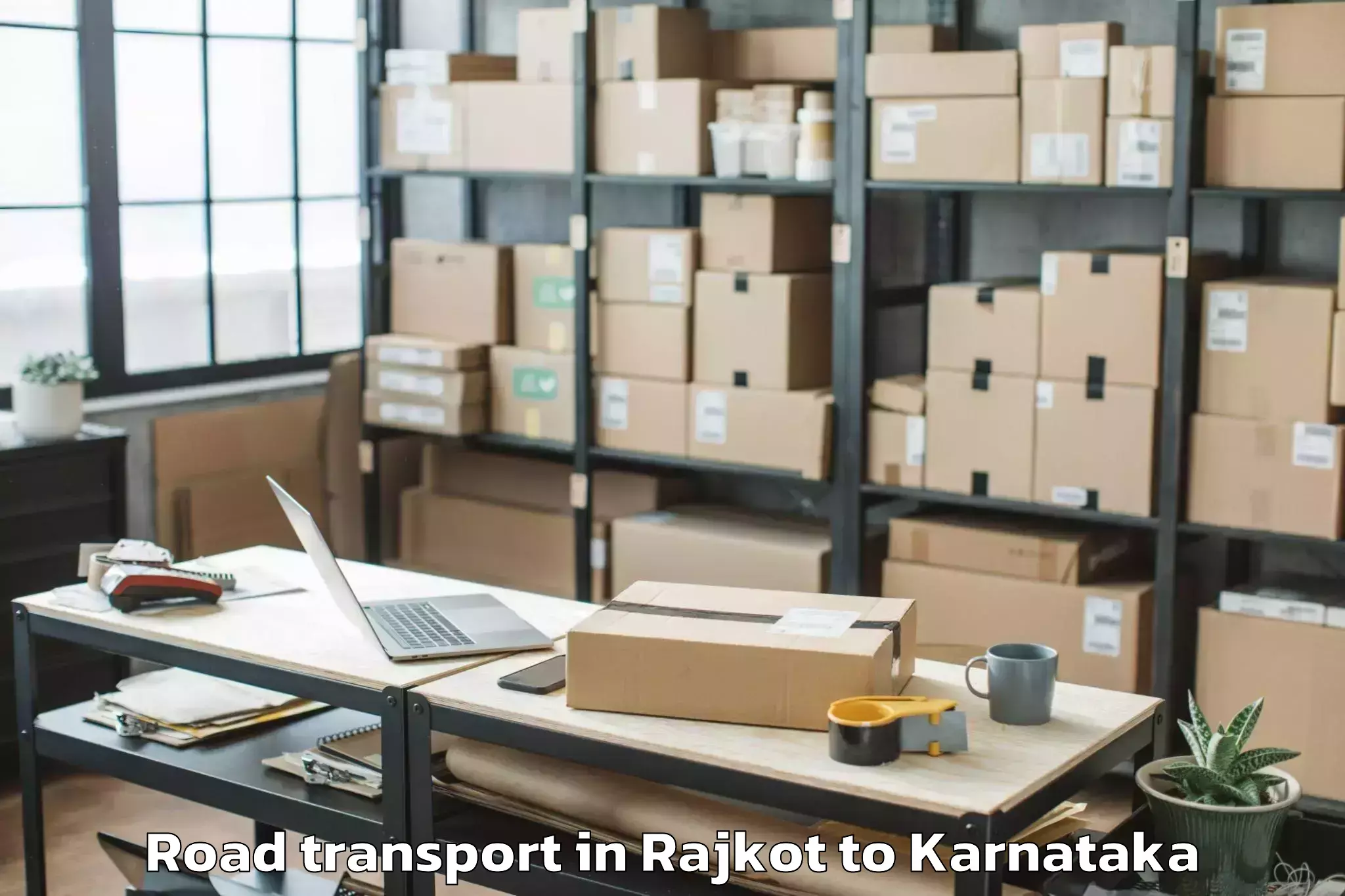 Top Rajkot to Karnataka Janapada Vishwavidya Road Transport Available